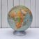 Globe terrestre lumineux en verre, art déco, vintage