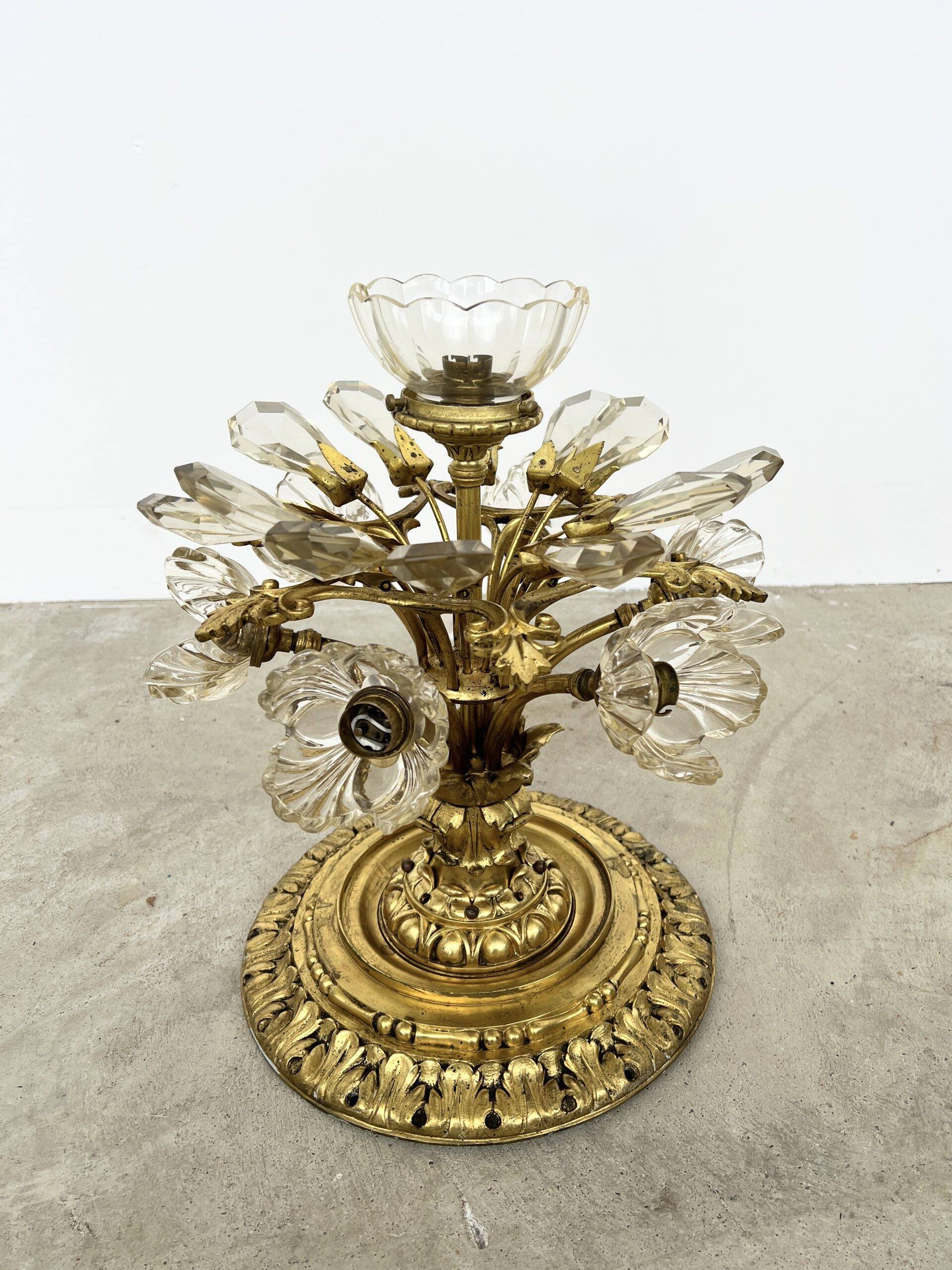 "Hot Air Balloon" Ceiling Light – Gilded Bronze & Crystal (7 Lights)