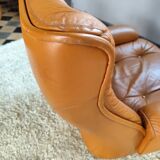 Michel Cadestin leather armchair for Airbone