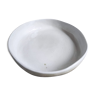 Large dish in white ceramic and earth