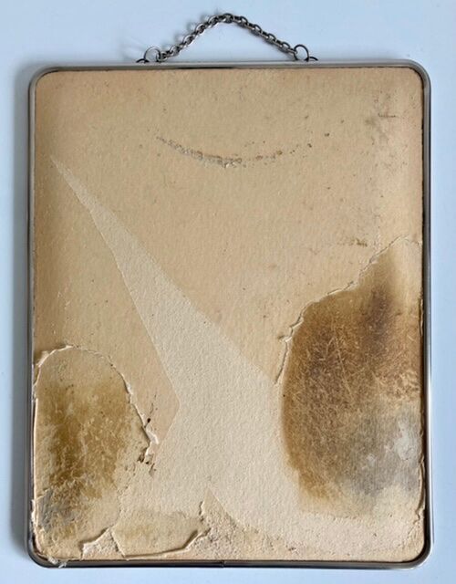 Old barber mirror 24x30cm