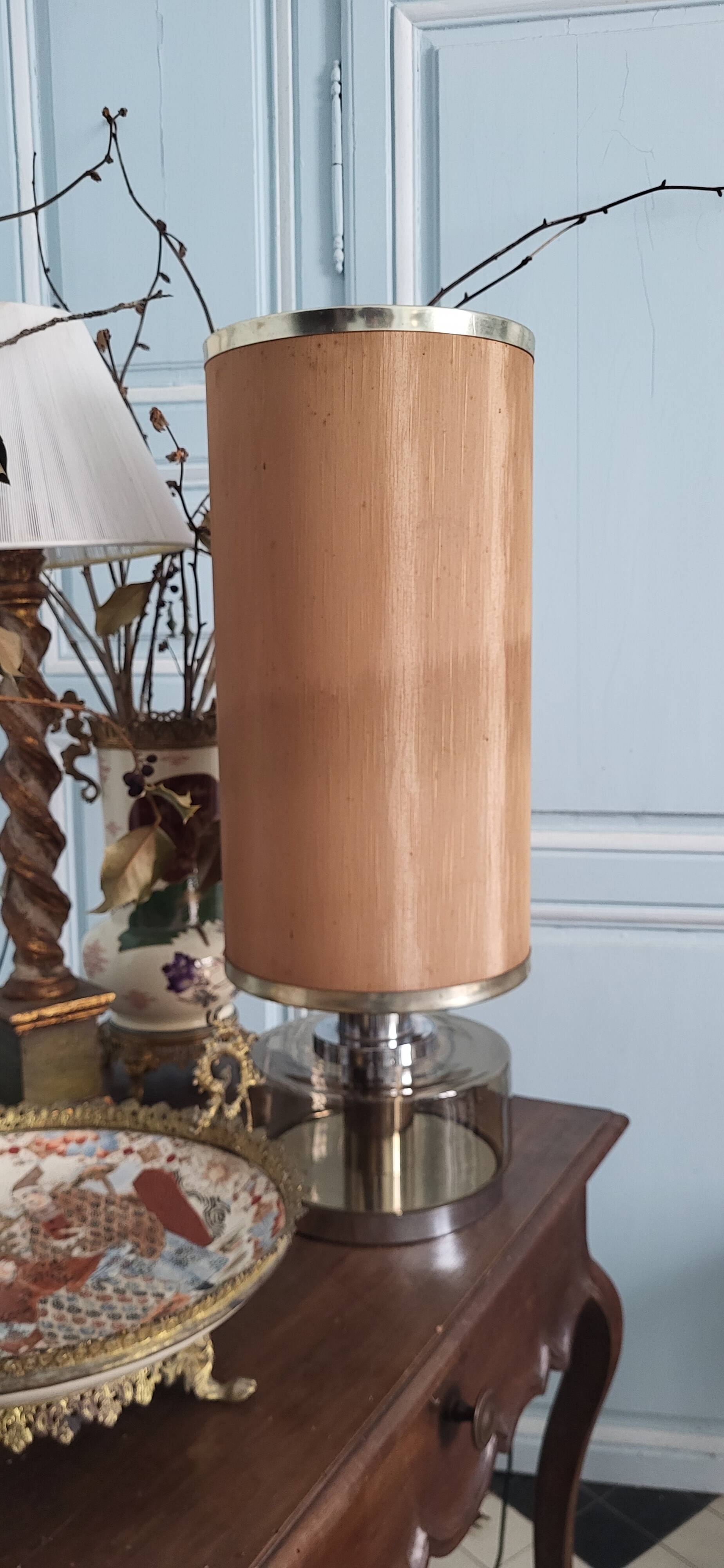 Smoked glass lamp from the 70s