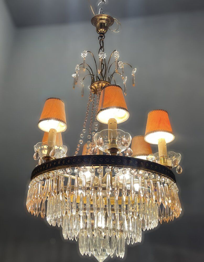 Italian Murano Glass Chandelier, 1950s