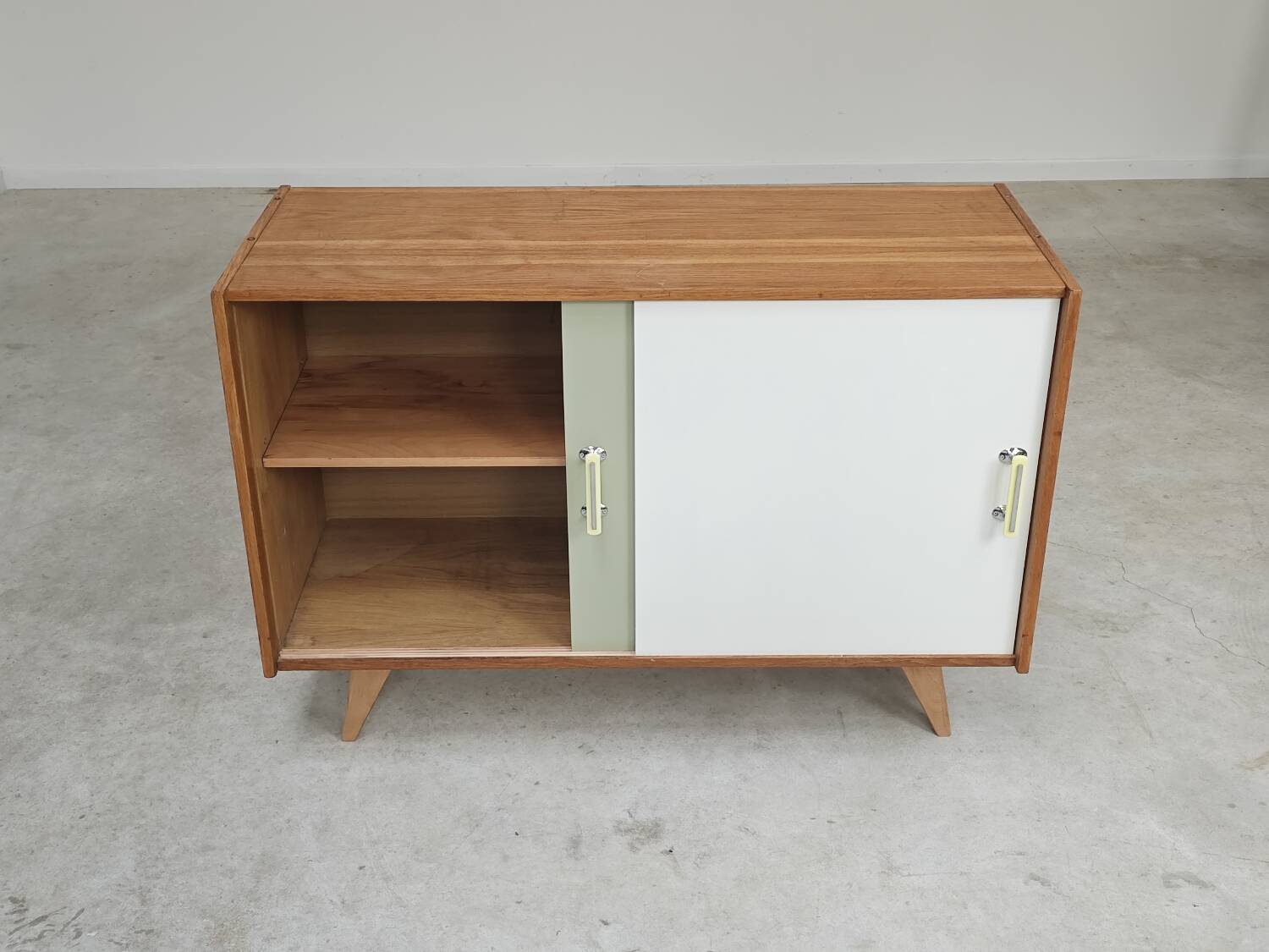 U-452 Green and White Sideboard by Jiri Jiroutek for Interier Praha 1960