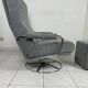 Vintage Gelderland swivel armchair with ottoman Jan des Bouvrie