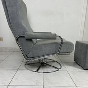 Vintage Gelderland swivel armchair with ottoman Jan des Bouvrie