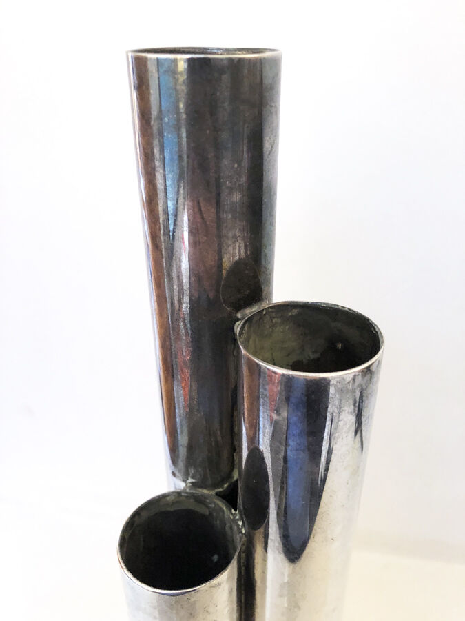 Soliflore silver metal 70s