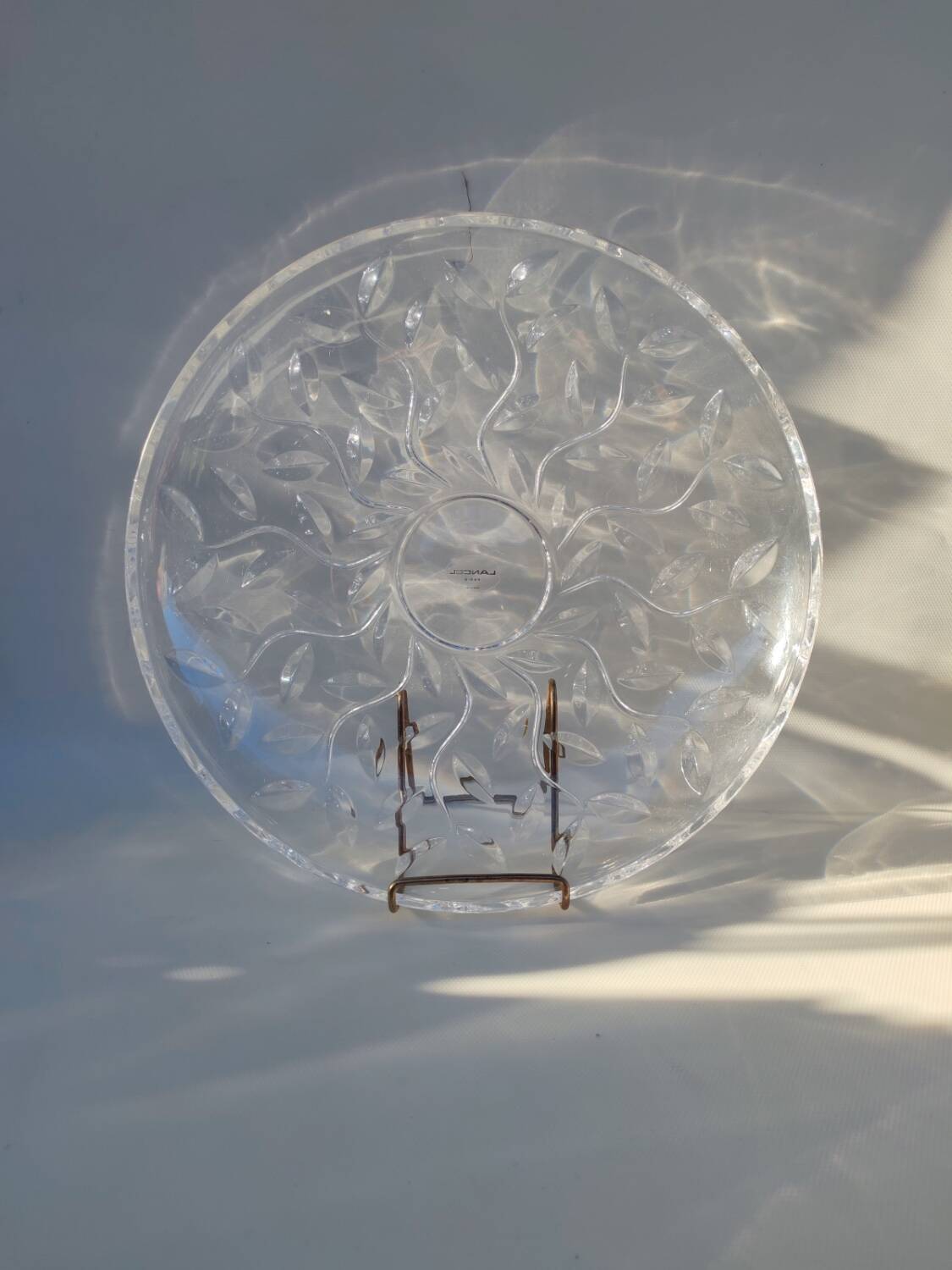 Lancel Paris crystal dish. 1980s.