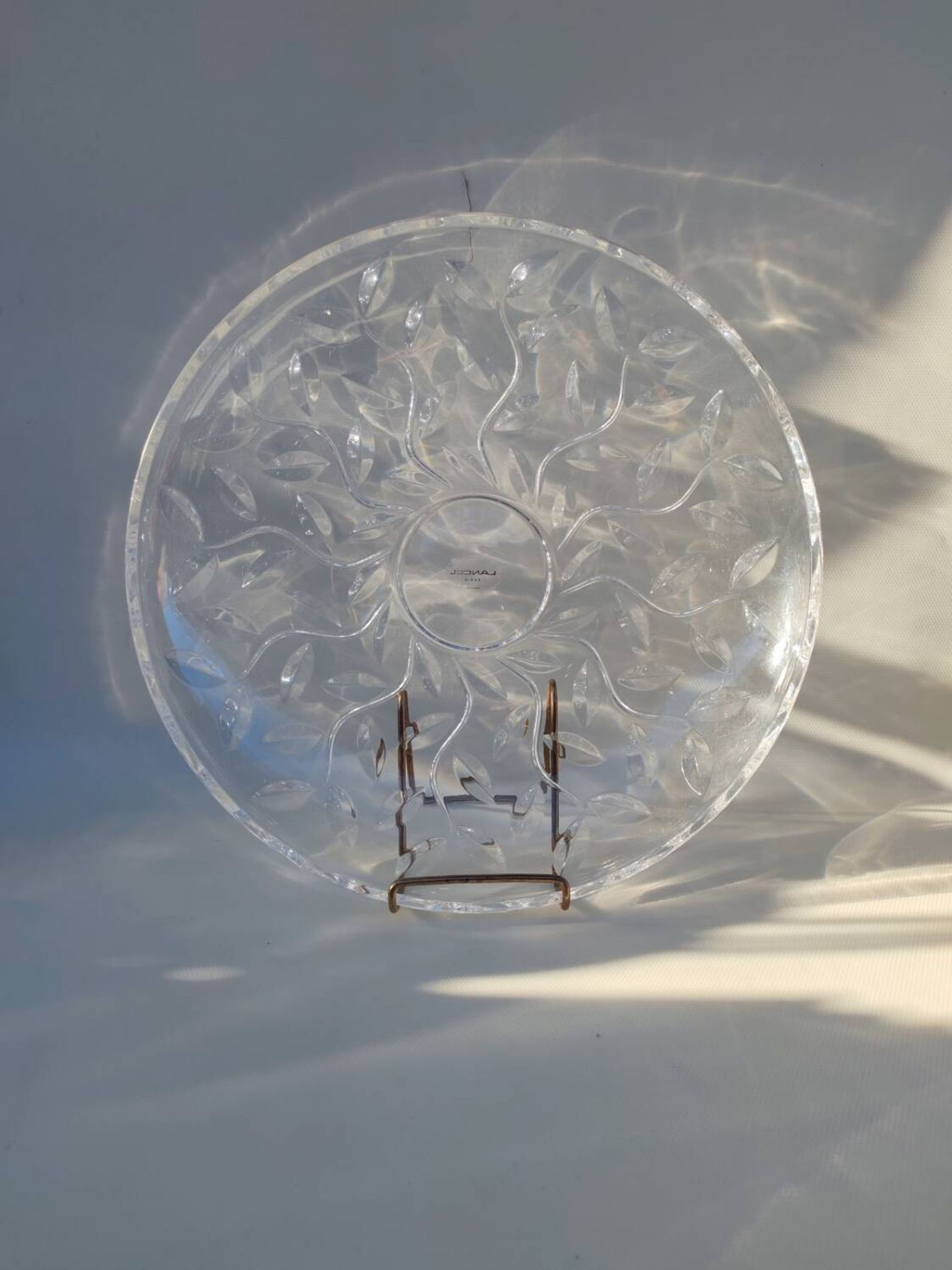 Lancel Paris crystal dish. 1980s.