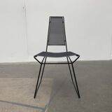 Set of vintage postmodern metal accent chairs by Rolf Rahmlow, 1980s.