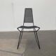 Set of vintage postmodern metal accent chairs by Rolf Rahmlow, 1980s.