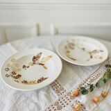 Set of 2 Sarreguemines earthenware soup plates
