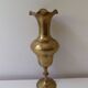 Gilded brass vase with engraved patterns (17 cm)