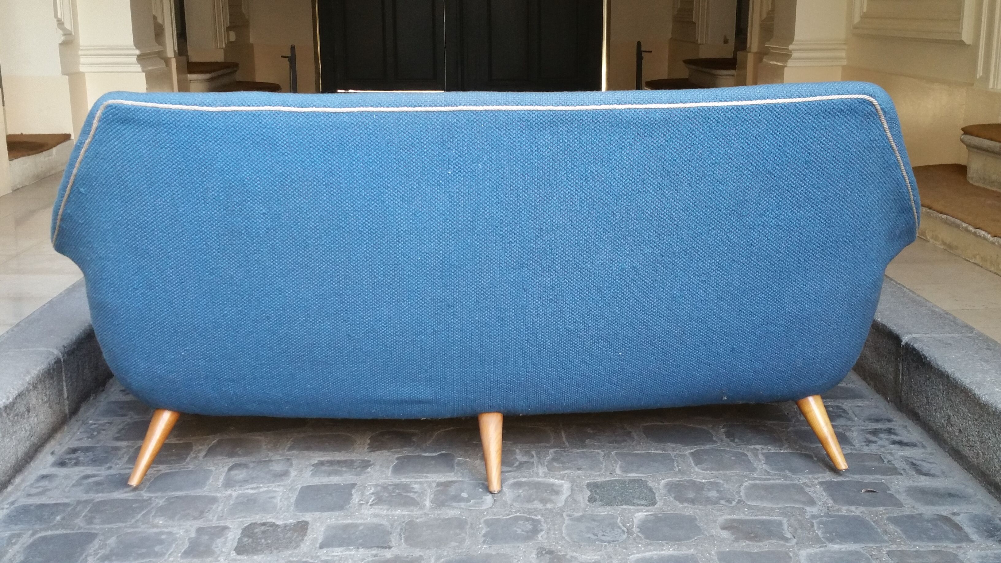 Sofa Sofa Arc curved EGG Scandinavian years 50-60