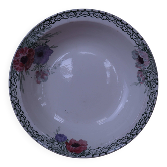 Round hollow dish Terre de Fer Creil and Montereau "Madrid"