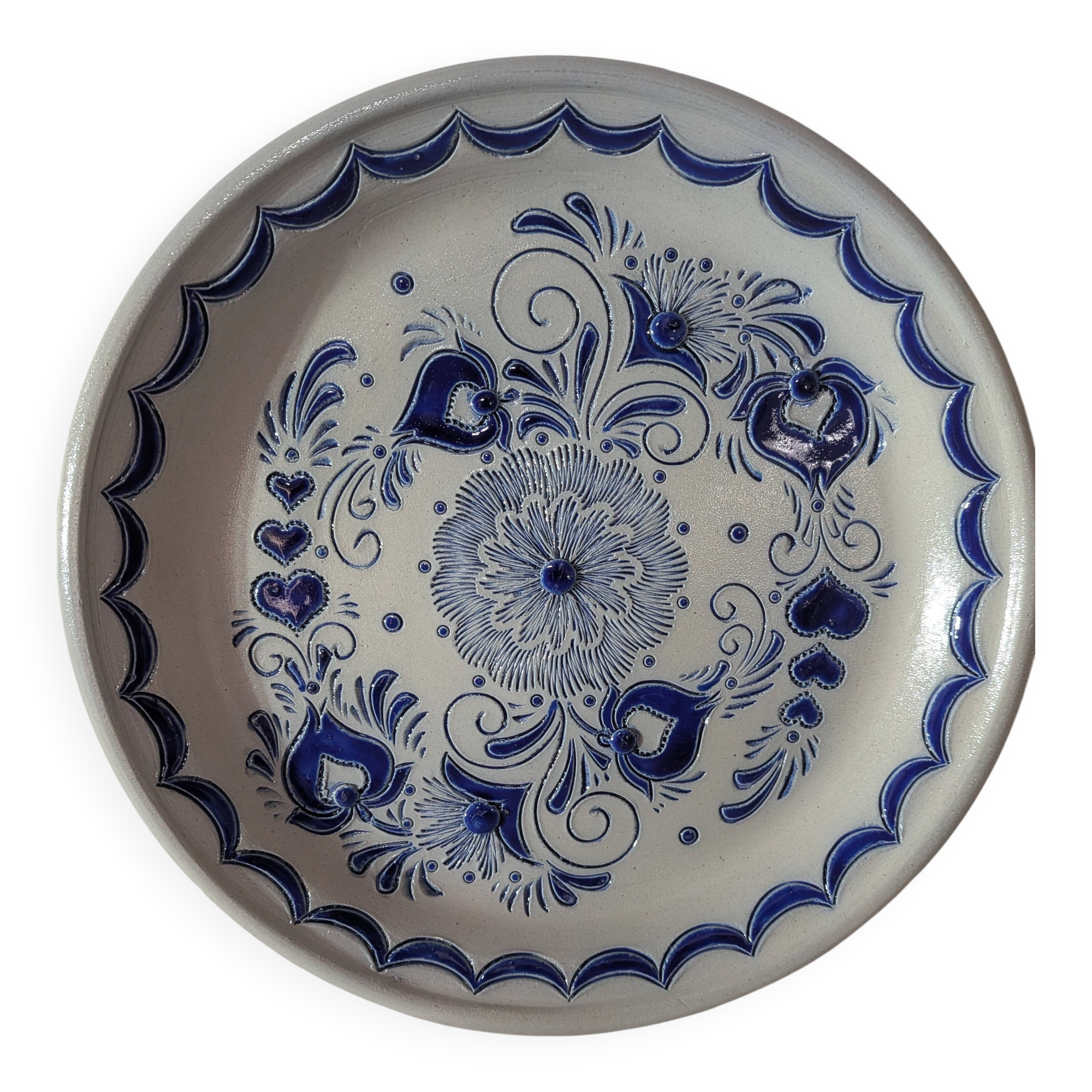 Salt-glazed stoneware wall plaque from Betschdorf – Fortuné Schmitter