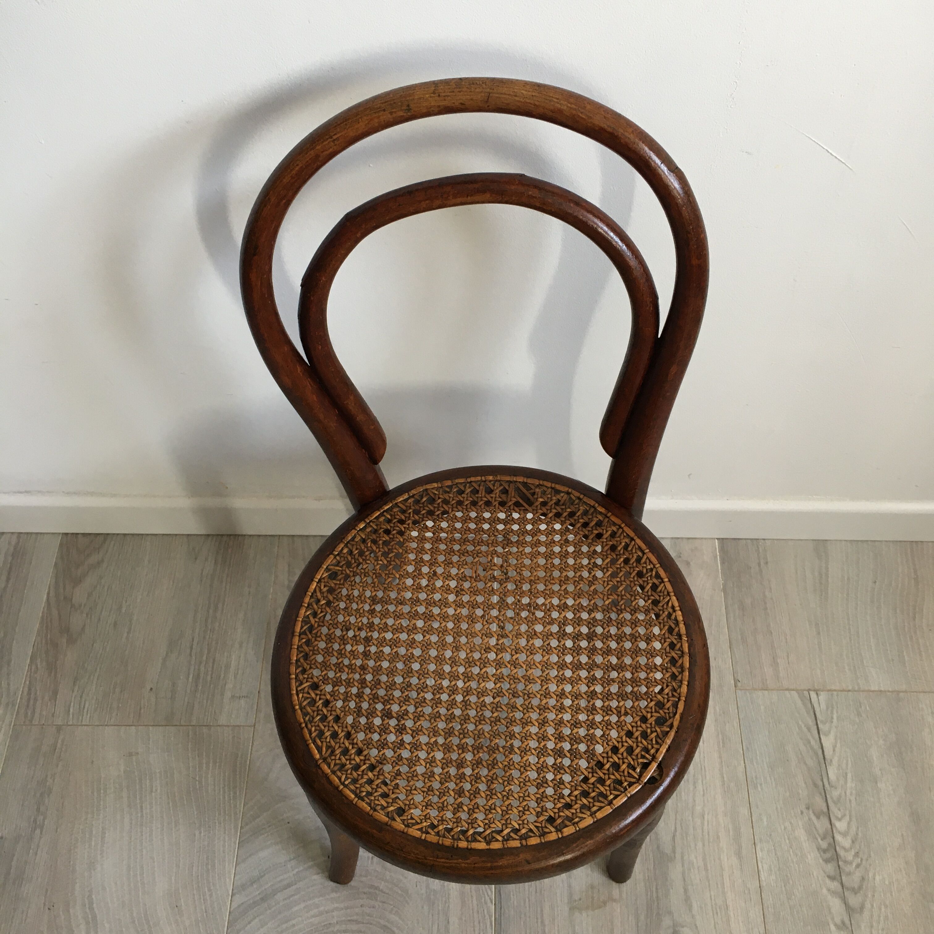 THONET child chair with mid xiX label