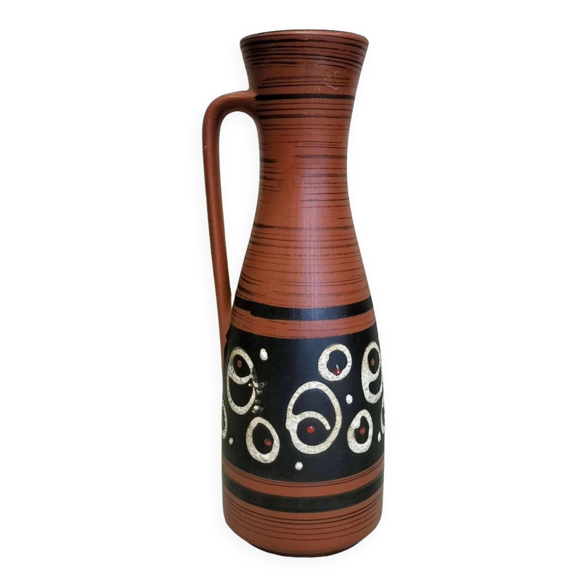 Large West Germany ceramic handled vase