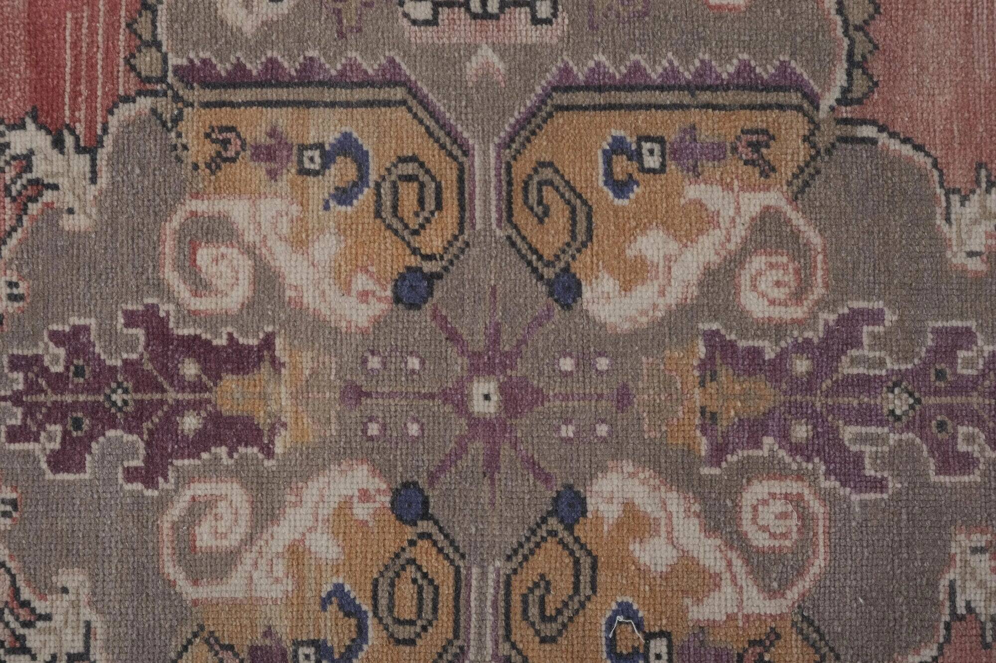 Vintage Turkish hallway rug 85x668 cm