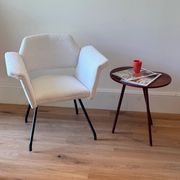 Vintage Scandinavian tripod side table in teak "Frya"