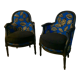 2 fully restored antique bergère armchairs