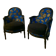 2 fully restored antique bergère armchairs