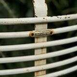 Arras bench for tree - vintage - white