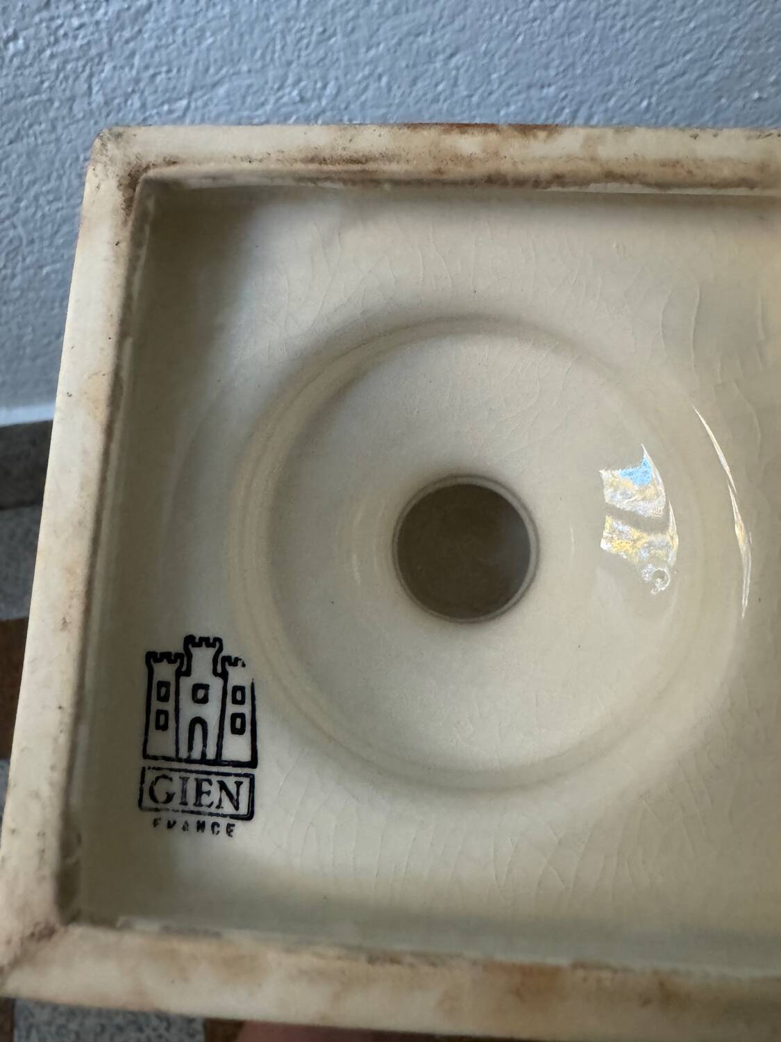 Antique Gien earthenware Medici vase