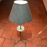 Green metal table lamp