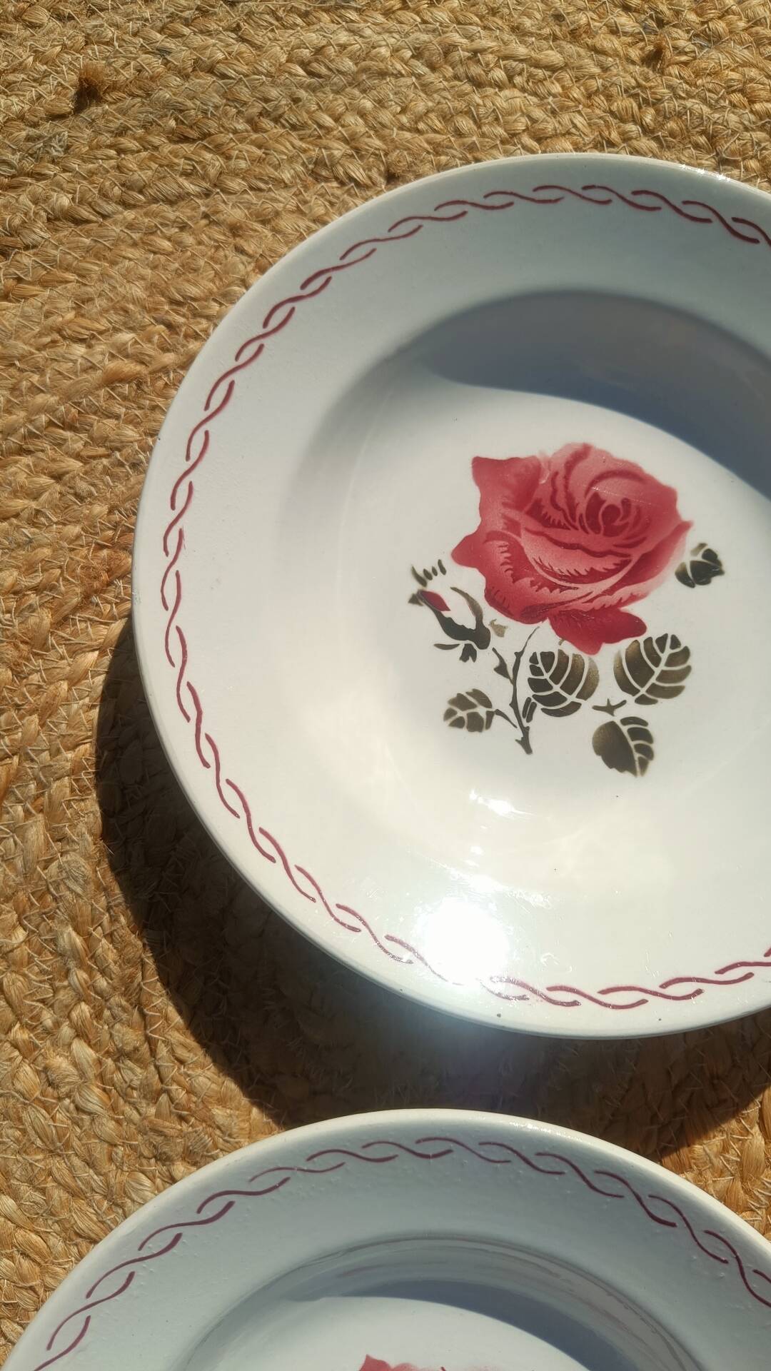 Antique deep plates Badonviller – Germaine model