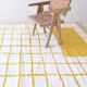 Contemporary Yellow and White Rug - 266 x 215 cm