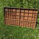 Casier d'imprimerie vintage en bois