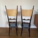 Set of four Italian Mid-Century Modern High Back dining chairs by Aldo Tura