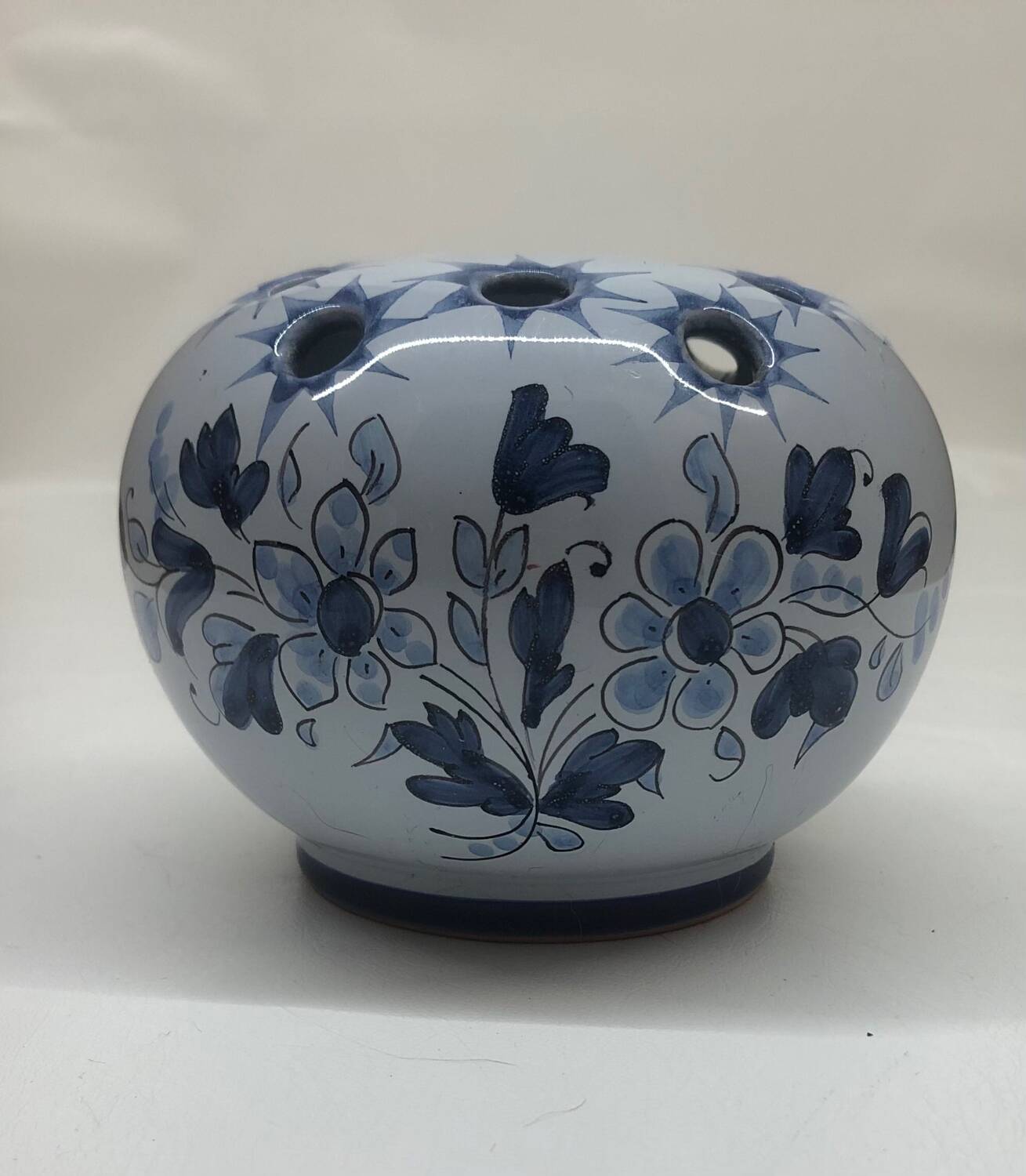 Nevers ceramic flower vase by JM Montagnon