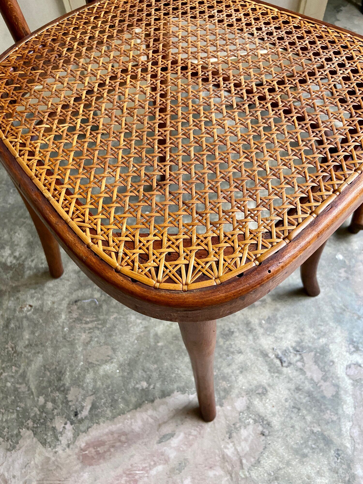 Chair 56 in arched beech and canning by Michael Thonet for Thonet Wien