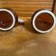 Pair of vintage revol barrel-shaped ceramic jugs 0.25l