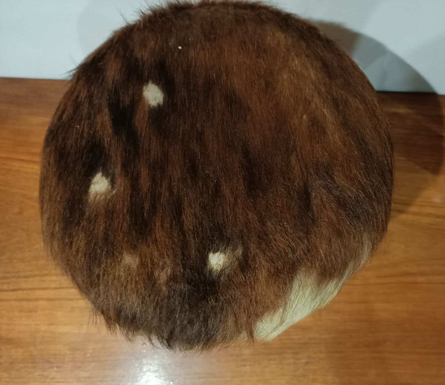 Duo of cowhide stools