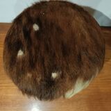 Duo of cowhide stools