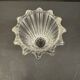 Vintage transparent vase with wavy edges, 1950s/60s