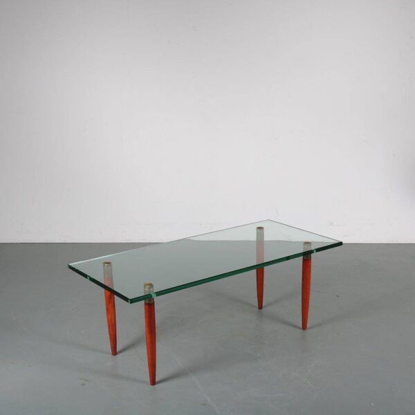 Table Basse Attribuée à Fontana Arte, Italie 1950