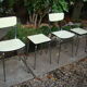 Lot of two chairs and two stools in formica