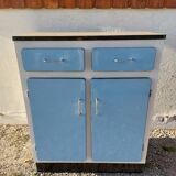 Blue formica folding table