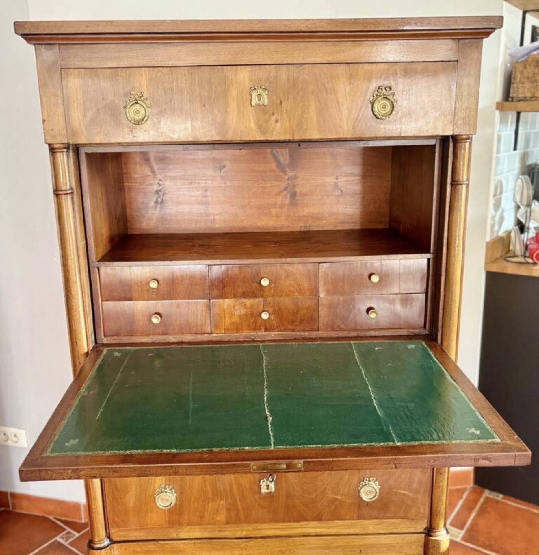 Empire walnut secretary