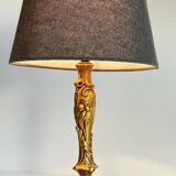 Chic bronze lamp with vintage gold patina