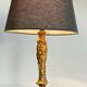 Chic bronze lamp with vintage gold patina