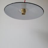 Enamelled sheet metal pendant light