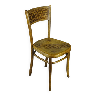 Fischel chair N°105 from 1906 Art Nouveau pattern, bistro Austria