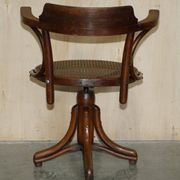 Antique Thonet model no. 3 swivel office armchair