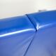 Sofa imitation leather blue and steel, 3 seats, France, circa 1960