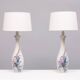 Pair Large Ceramic Table lamps Schoonhoven Plateel 1970s